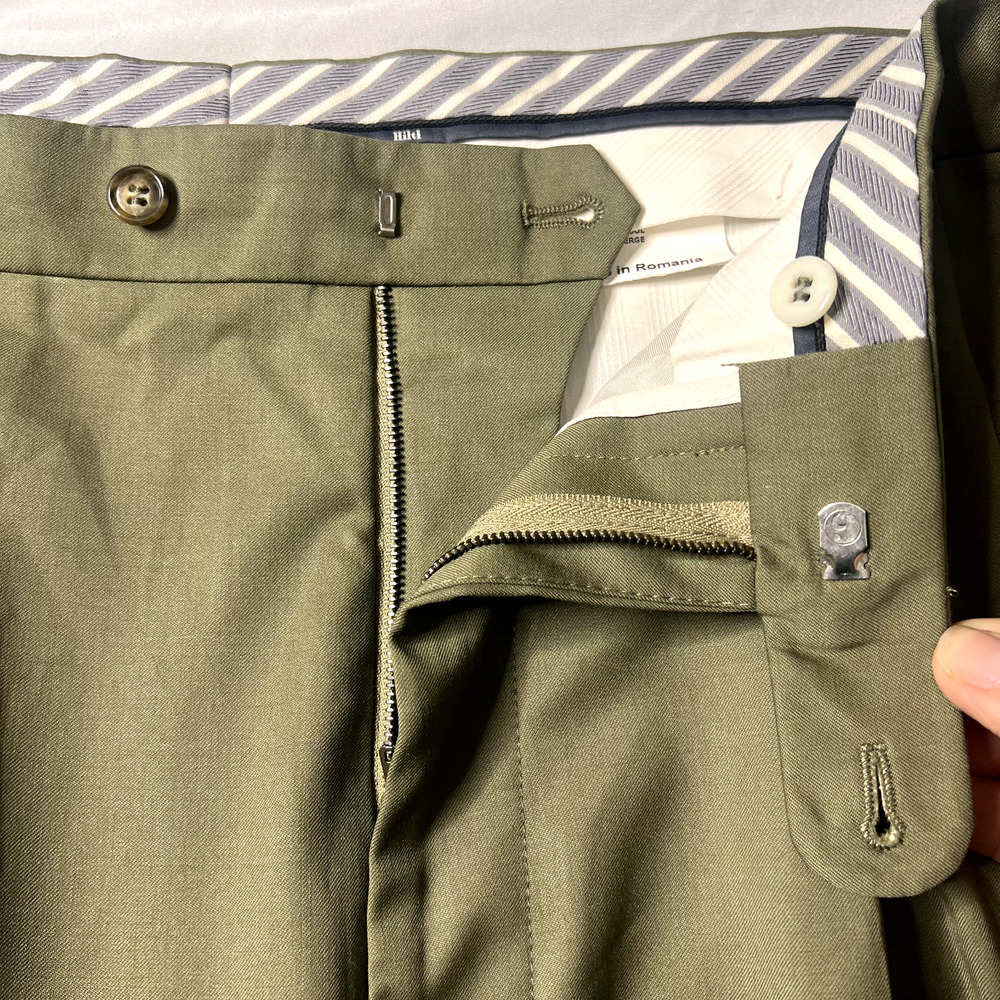 Hiltl Pants Mens 38/29 Fritz Dress Soft Cotton‎ Trouser Wool Straight Chino ** - Picture 10 of 14